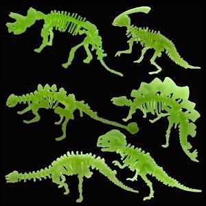 3D 입체 미니 야광 공룡 화석 퍼즐 6종 세트